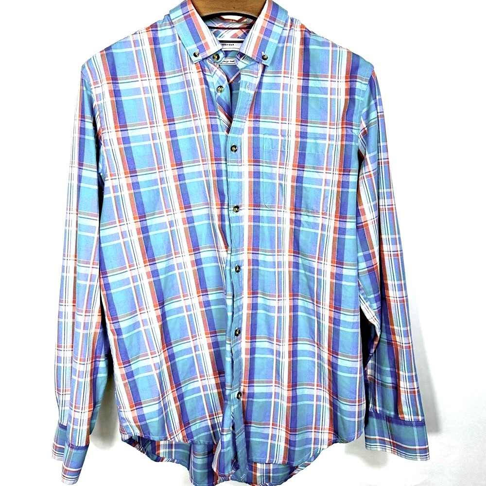 Five Four Men’s Button Down Plaid Dress Shirt